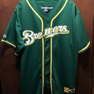 LIKE NEW Majestic Milwaukee Brewers Jersey